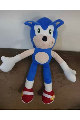 Sonic Peluş Oyuncak Organic Kumaş 45 Cm Mavi