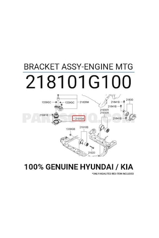 Era Dizel Sağ Motor Takozu / Accent Era Dizel Sağ Motor Kulağı Mobis 21810-1g100
