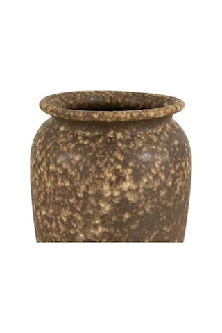 T.concept Modern Uzun Seramik Vazo Kahverengi Gri 42 Cm Genel