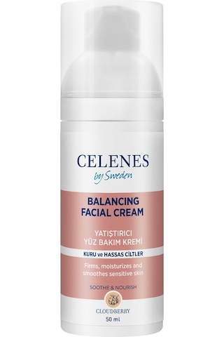 Celenes By Sweden Cloudberry Kuru ve Hassas Ciltler için Yatıştırıcı Yüz Kremi 50 ML
