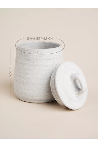 Sl Home Kapaklı Seramik Beyaz 400 Ml Şekerlik 237885343 Beyaz