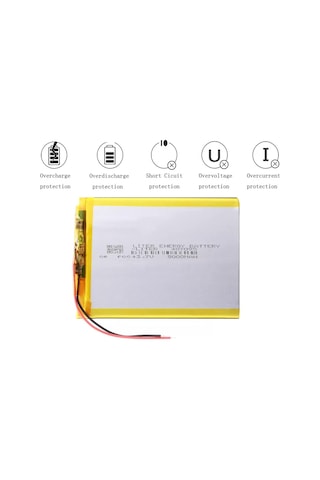 3.7v 5000mah Tablet Pc İcin Batarya - Pil 7cm X 10.5cm