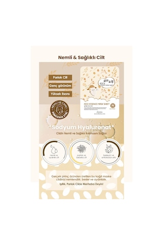 Esfolio Kore Pirinç Maskesi Esfolio Rice Essence Sheet Mask Aydınlatıcı Kağıt Maske