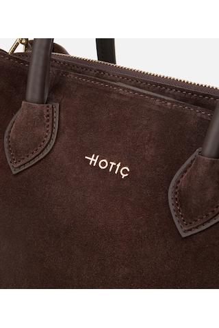 Hotiç Kadın Süet Deri Kahverengi Tote Çanta 03cah317110a480 03cah317110a480 Kahverengi