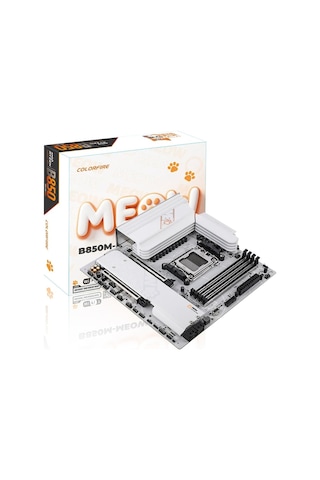Colorful Colorfıre B850m-meow Wıfı7 V14 Amd Am5 Ddr5 8000mhz Matx Aaaa11clf0024