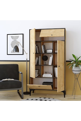 Decormet Pera Kitaplık Çok Renkli