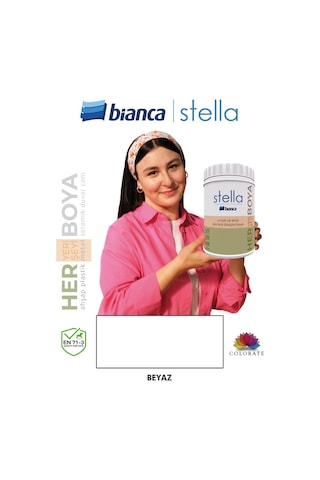 Stella Su Bazlı Saf Akrilik Yeni Nesil Dönüşüm Boyası 1 L Beyaz