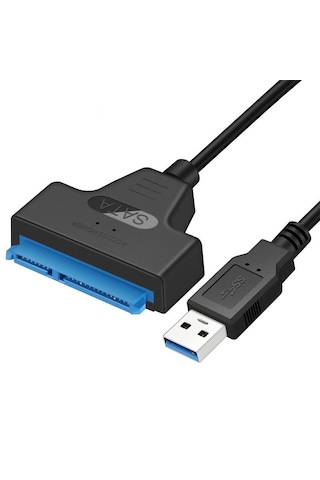 Usb 3.0 Yüksek Hızlı 2.5 Inç Sata Ssd Ve Hdd Harddisk Kablosu 0.25m