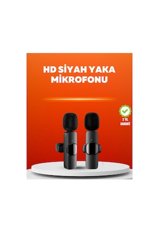 Drnds Çift Mikrofonlu Kablosuz Kayıt Seti İphone Uyumlu Mini Mikrofon