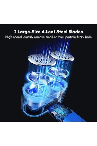 Novahub Usb Şarjlı Çift Başlı Kumaş Tüy Toplayıcı - 3 Hız Modlu, Mavi Işıklı Koyu Yeşil Toplama Makinesi Koyu Yeşil