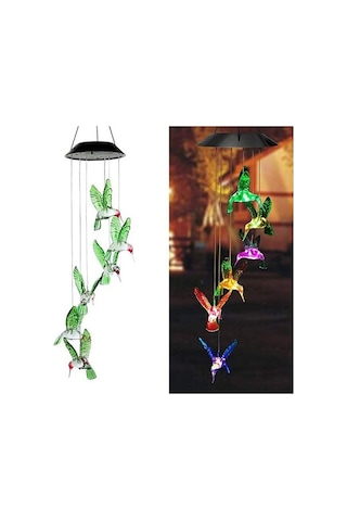 Trendooze Güneş Enerjisi Rüzgar Çanı Lambası - Renk Değişen Bahçe Işığı