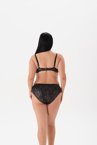 Büyük Beden Kaplı Balenli Parlak Leopar Bikini Takım Altın