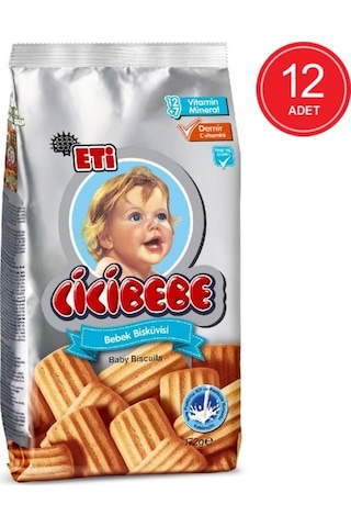 Eti Cicibebe 6+ Ay Bebek Bisküvisi 12 x 172 G