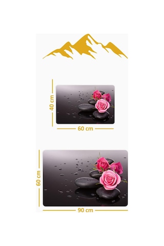 Yıkanabilir Kaymaz Tabanlı Modern Desenli 2'li Banyo Paspas Takımı Bps0033 Renkli