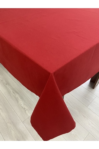 Sıvı Geçirmez Dertsiz Masa Örtüsü Kırmızı