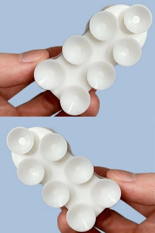 Tineke Vantuzlu Duş Başlığı Tutacağı Silikon Vantuzlu Fiskiye Beyaz