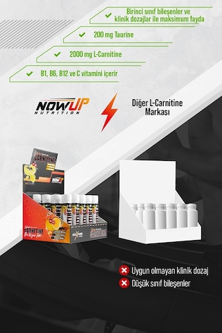Nowup Nutrition L-Carnitine / Lemonade 25 ML x 20 Adet