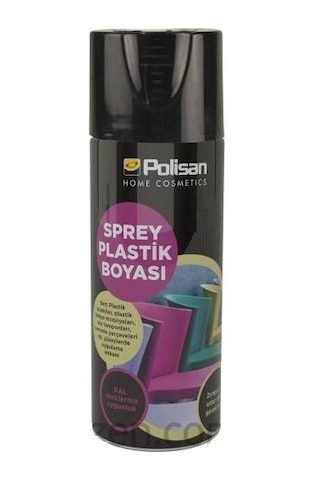 Polisan Sprey Boya Plastik Yüzey 400 ML Mat Siyah
