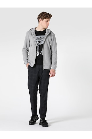 Colin's Regular Fit Kapüşonlu Erkek Ceket CL1055410_Q1.V2_MGA Gri Melanj