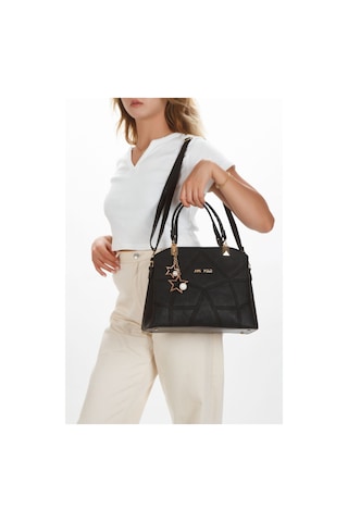 Kadın Butterfly Siyah El Ve Omuz Çantası Kol Çantası Siyah