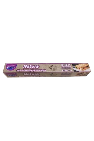 Natura Ağartılmamış Hazır Kesilmiş Pişirme Kağıdı 10 Lu 24 Paket 1 Koli