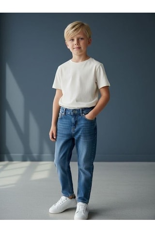 Zekids Erkek Çocuk Denim Pantolon-16656 Renkli
