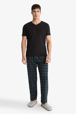 Defacto Regular Fit Cepli Uzun Boy Kareli Pijama Altı F5213ax25wngn500 Yeşil