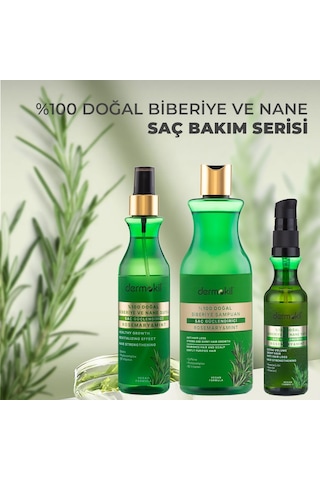 Dermokil %100 Doğal Biberiye Ve Nane Suyu Saç Bakım Serisi Tüm Saç Tipleri