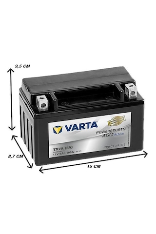 Varta Powersports AGM YTX7A-BS-FA 12 V 6 Ah Motosiklet Aküsü