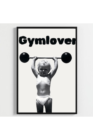 Besay Gym Lover Fitness Motivasyon Duvar Posteri-eğlenceli Modern Dekoratif A2 Çerçevesiz