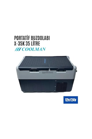 Coolman X-35k Çift Kapaklı Araç İçi Portatif Buzdolabı 35 Litre 12v-24v-1174