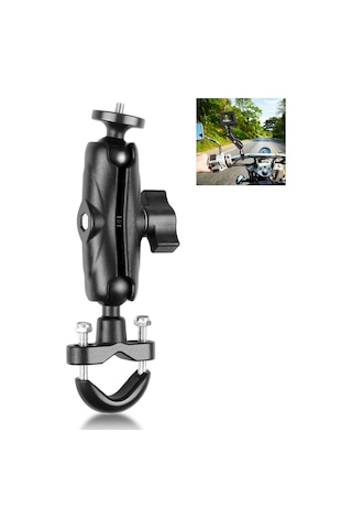 Puluz Motosiklet Gidon Sabit Montajlı U-bolt Taban Tutucu Gopro Ve Diğer Aksiyon Kameraları İçin Siyah