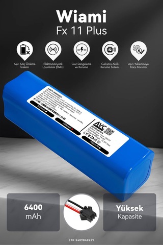 Wiami Fx 11 Plus 6400mah Robot Süpürge Bataryası K.k