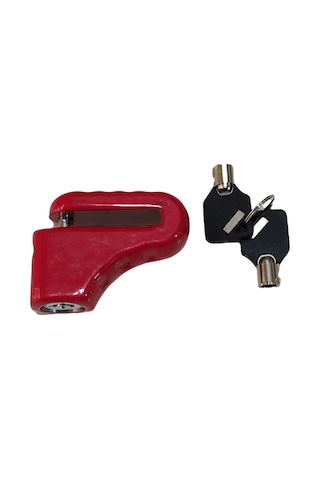 Motosiklet Çelik Disk Kilidi Kilit 5.5 mm Kırmızı