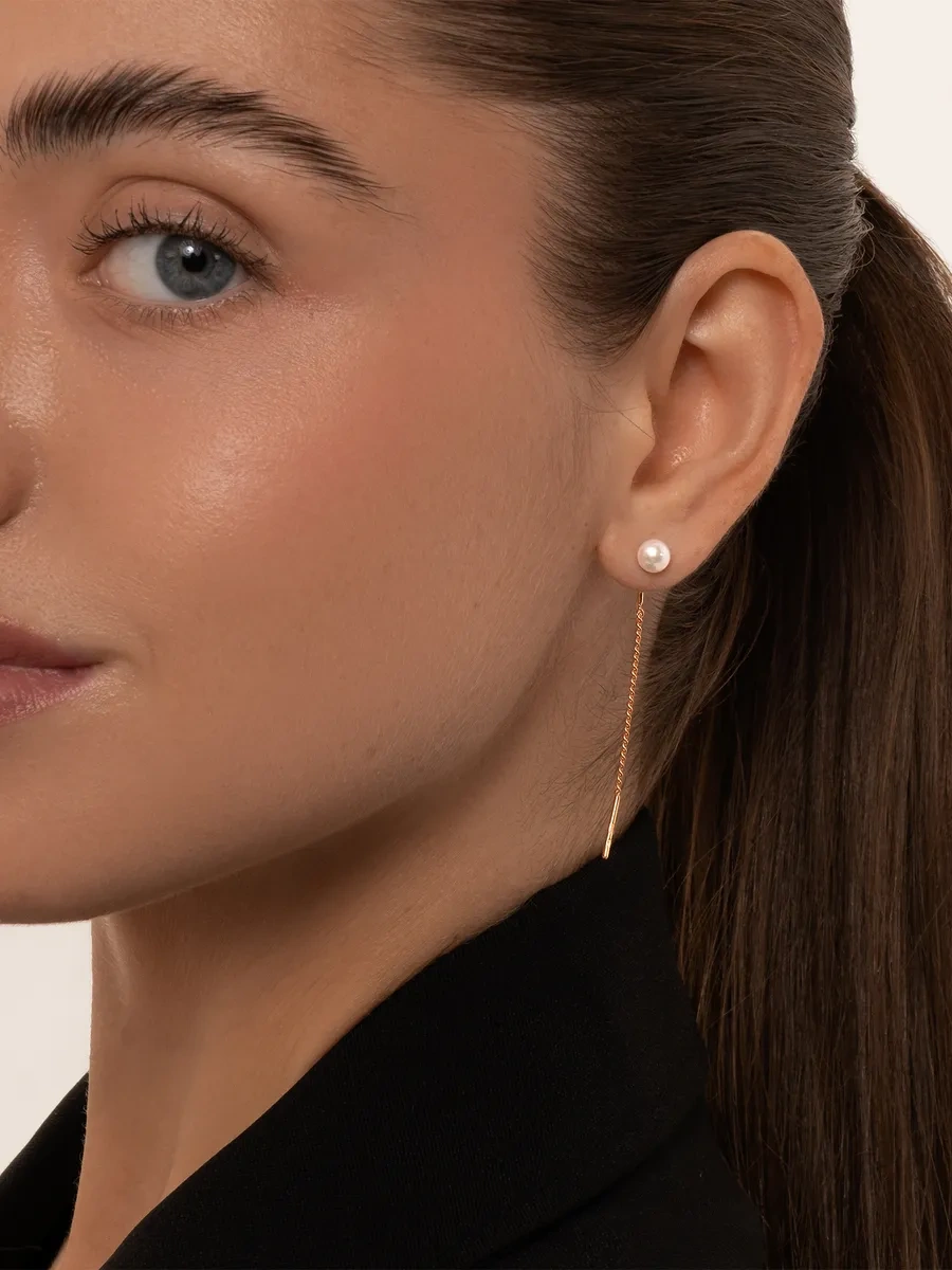 Serebro Rossii 925 Ayar Gümüş İnci Küpeler 250973605 Altın