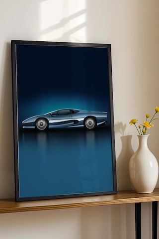 Saturn Jaguar Xj220 Araba Çerçeveli Tablo Erkek Odası Ve Garaj Dekoru Classic Car Collection