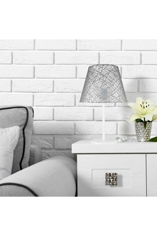 Elva Abajur Beyaz Ayak / Gri File Şapka Diğer