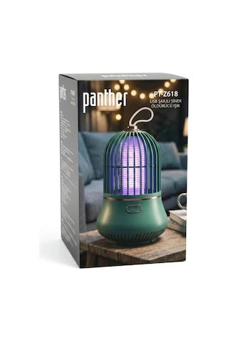 Panther PT-Z618 USB Şarjlı UV Sinek Öldürücü Lamba - Taşınabilir Sivrisinek Kovucu