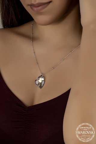 Union Swarovski Crystal Kadın Aqua Kalp Gümüş Kolye Union Swarovski Crystal Kadın Aqua Kalp Gümüş Kolye