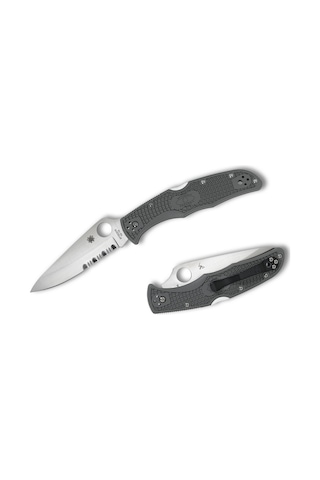 Spyderco Endura 4 Foliage Green Lightweight Cobinationedge Kamp Çakı Siyah
