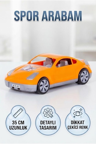 TıfılToys Spor Yarış Arabası 35 Cm Nissan 350z Tasarımlı Turuncu Eğlenceli Oyuncak Yarış Arabası