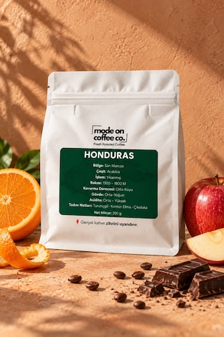 Honduras San Marcos Filtre Ve Espresso Kahve 200 Gr %100 Arabica Yıkanmış - Espresso Makinesi İçin Öğütülmüş