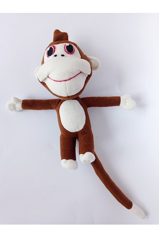 Joytoytr Peluş Tatlı Maymun Oyuncak 30 Cm Maymuncuk Oyun Arkadaşı Yerli Üretim Kahverengi