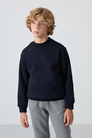 Tommylife Standart Fit 2li Paket Lacivert-saks Erkek Çocuk Sweatshirt - 11232 Lacivert - Mavi