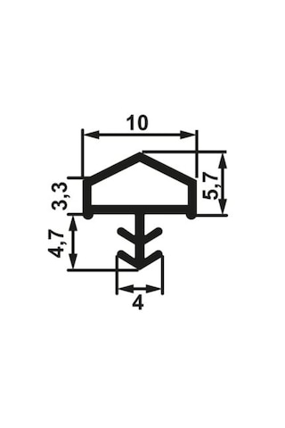 Hafele F03 Ortadan Basan Çatı Tipi Kapı Fitili 10mm, Kahve Renk 9