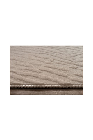 Plato Halı Opqo Padişah Premium Oturma Odası, Salon, Antre, Mutfak Yıkanabilir Polyester Kaymaz Taban Krem Halı