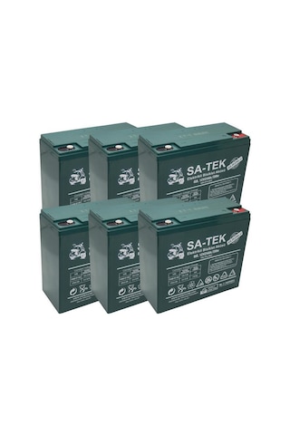 Satek 12V 24 Ah Elektrikli Motosiklet Elektrikli Bisiklet Aküsü Jel Akü 6'lı Set 2024 Üretim