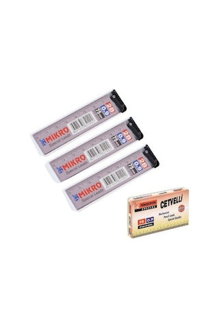 Min 0.9 MM Cetvelli Kalem Ucu 75 MM Mikro Uç 3 Adet