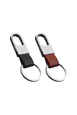 Skycity Gümüş Renkli Yumuşak Deri Araba Anahtarı Kılıfı - 2 Adet Set, Fonksiyonel Anahtar Çantası