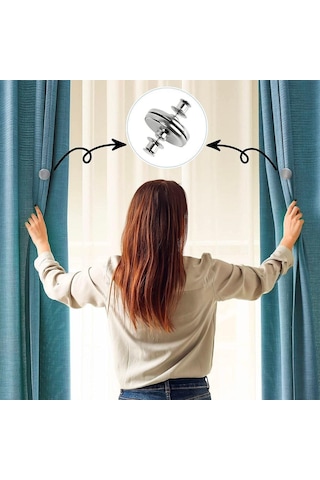 Buffer Perde Ve Kumaş Tutturma Mıknatısı 2 Adet Pratik Ev Gereç